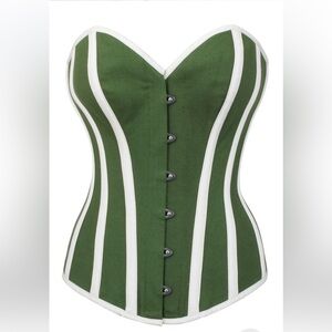 Corset Story Green Single Layer Overbust Corset Size 26